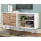 Shayland - White/brown - Accent Cabinet-Washburn's Home Furnishings