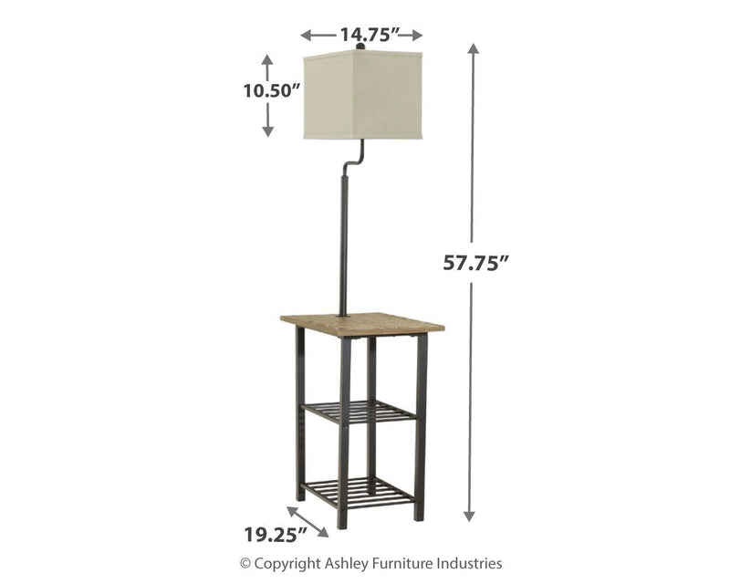 Shianne - Black - Metal Tray Lamp (1/cn)-Washburn's Home Furnishings