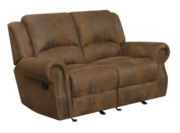 Sir Rawlinson Motion Collection - Glider Loveseat - Buckskin Brown-Washburn's Home Furnishings