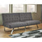 Sivley Flip Flop Armless Sofa in Charcoal-Washburn's Home Furnishings