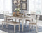 Skempton - White - Rect Drm Table W/storage-Washburn's Home Furnishings