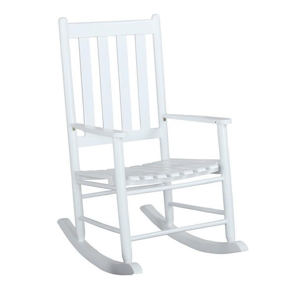 Slat Back Wooden Rocking Chair - White-Washburn's Home Furnishings