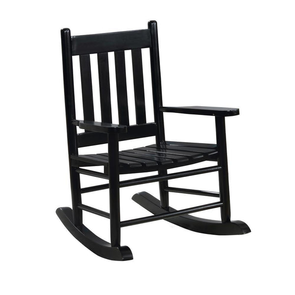 Slat Back Youth Rocking Chair - Black-Washburn's Home Furnishings