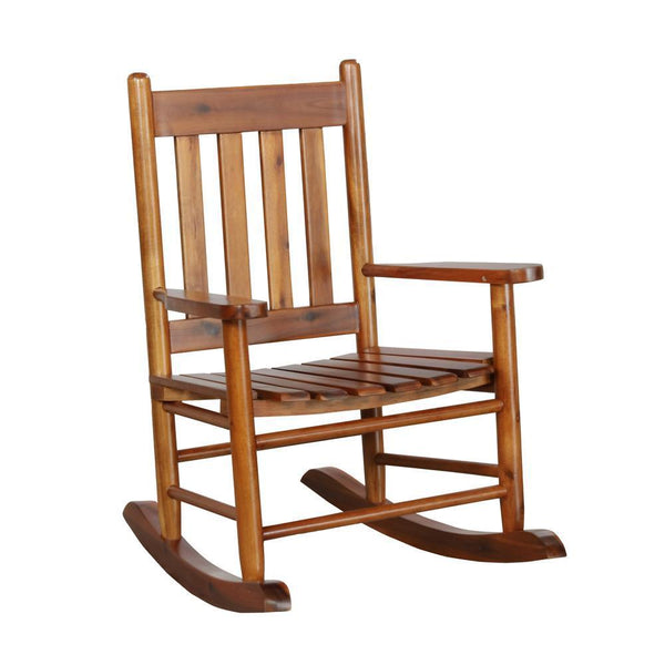 Slat Back Youth Rocking Chair - Golden Brown-Washburn's Home Furnishings