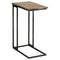 Snack Table C-shape With Power Outlet - Dark Brown-Washburn's Home Furnishings