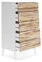 Socalle - Brown / White - Five Drawer Chest-Washburn's Home Furnishings