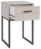 Socalle - Light Natural - One Drawer Night Stand - Vinyl-wrapped-Washburn's Home Furnishings