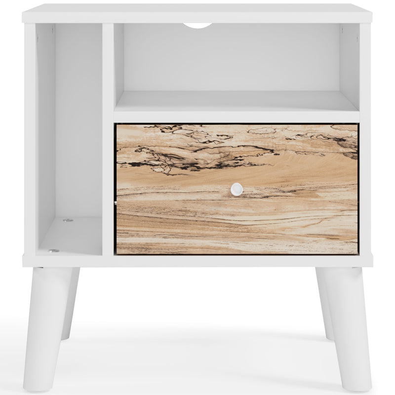 Socalle - Two-tone Brown/white - One Drawer Night Stand-Washburn's Home Furnishings