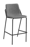 Solid Back Upholstered Bar Stools - Grey (set Of 2)-Washburn's Home Furnishings