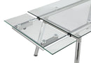 Sonnett - Expandable Glass Top Dining Table - Gray-Washburn's Home Furnishings