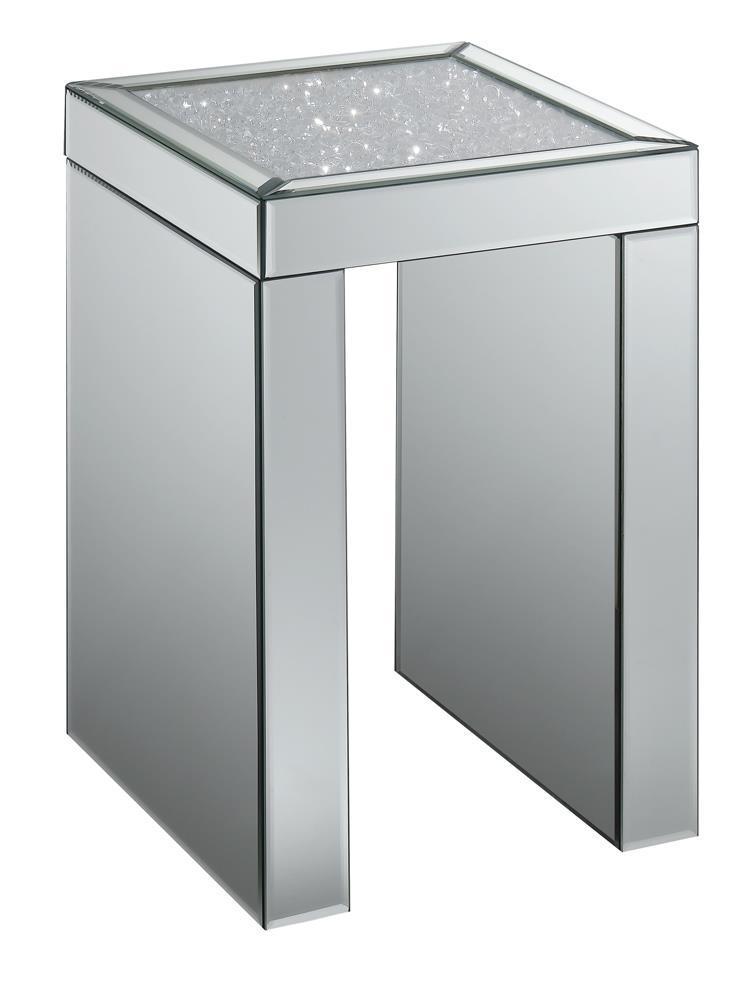 Square Chair Side Table - Pearl Silver-Washburn's Home Furnishings