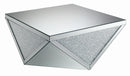 Square Coffee Table With Triangle Detailing - Pearl Silver-Washburn's Home Furnishings