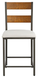 Stellany - Brown/gray - Upholstered Barstool (2/cn)-Washburn's Home Furnishings