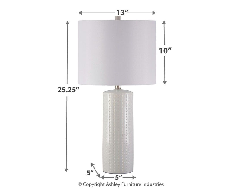 Steuben - White - Ceramic Table Lamp (2/cn)-Washburn's Home Furnishings