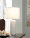 Steuben - White - Ceramic Table Lamp (2/cn)-Washburn's Home Furnishings