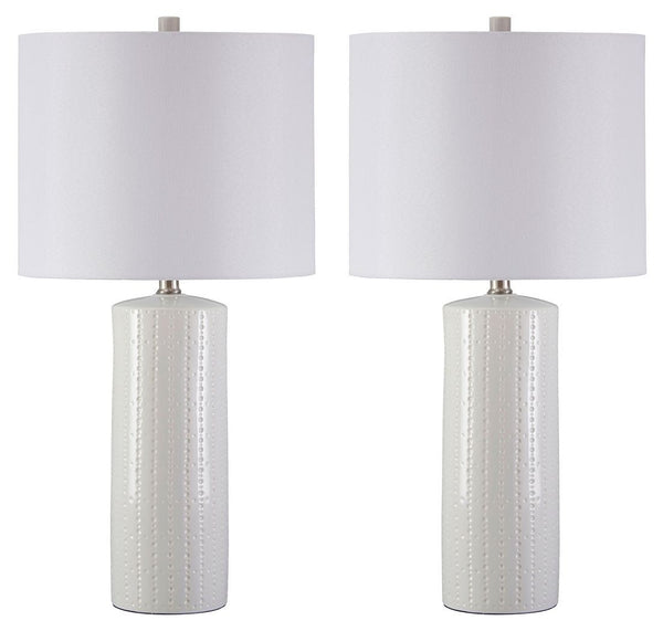 Steuben - White - Ceramic Table Lamp (2/cn)-Washburn's Home Furnishings