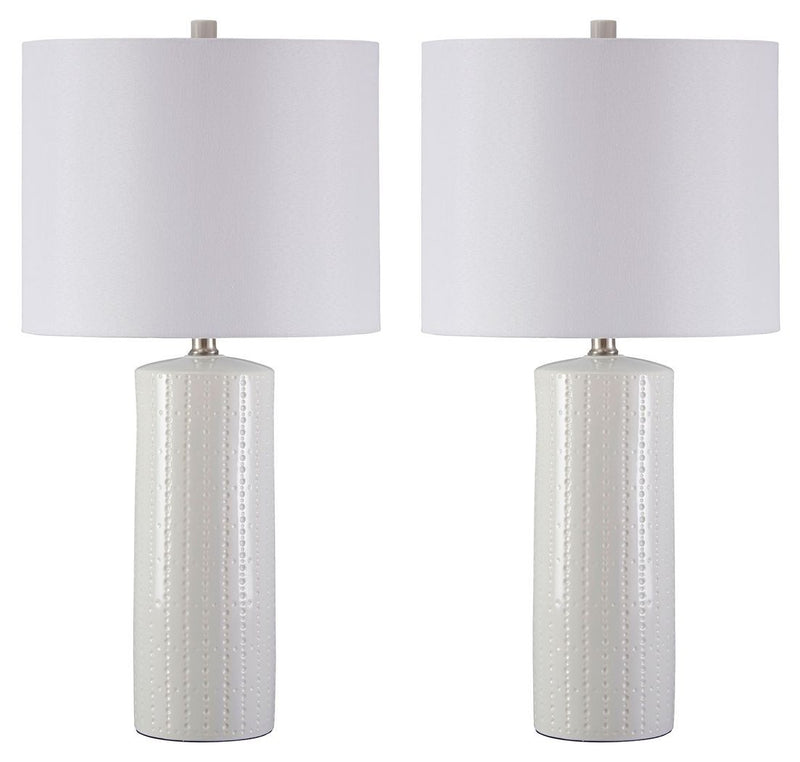 Steuben - White - Ceramic Table Lamp (2/cn)-Washburn's Home Furnishings