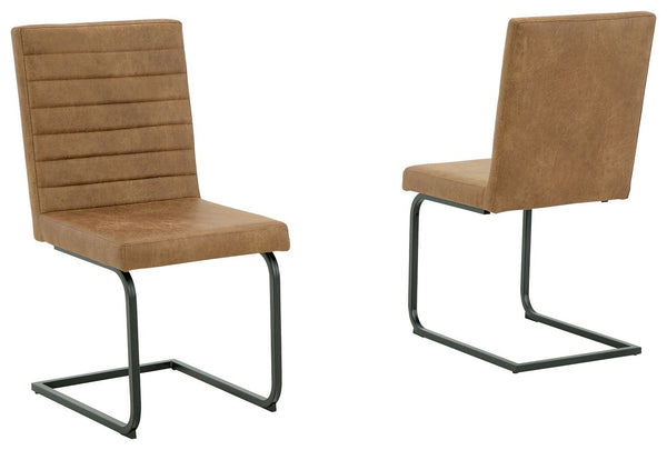 Strumford - Caramel / Black - Dining Chair (set Of 2)-Washburn's Home Furnishings