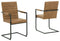 Strumford - Caramel/black - Dining Uph Arm Chair (2/cn)-Washburn's Home Furnishings