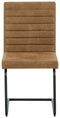 Strumford - Caramel/black - Dining Uph Side Chair (2/cn)-Washburn's Home Furnishings