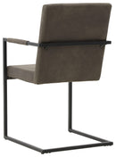 Strumford - Gray/black - Dining Arm Chair (set Of 2)-Washburn's Home Furnishings