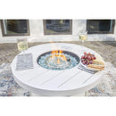 Sundown Treasure - White - Round Fire Pit Table-Washburn's Home Furnishings