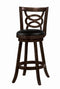Swivel Bar Stools With Upholstered Seat Brown (set Of 2)-Washburn's Home Furnishings