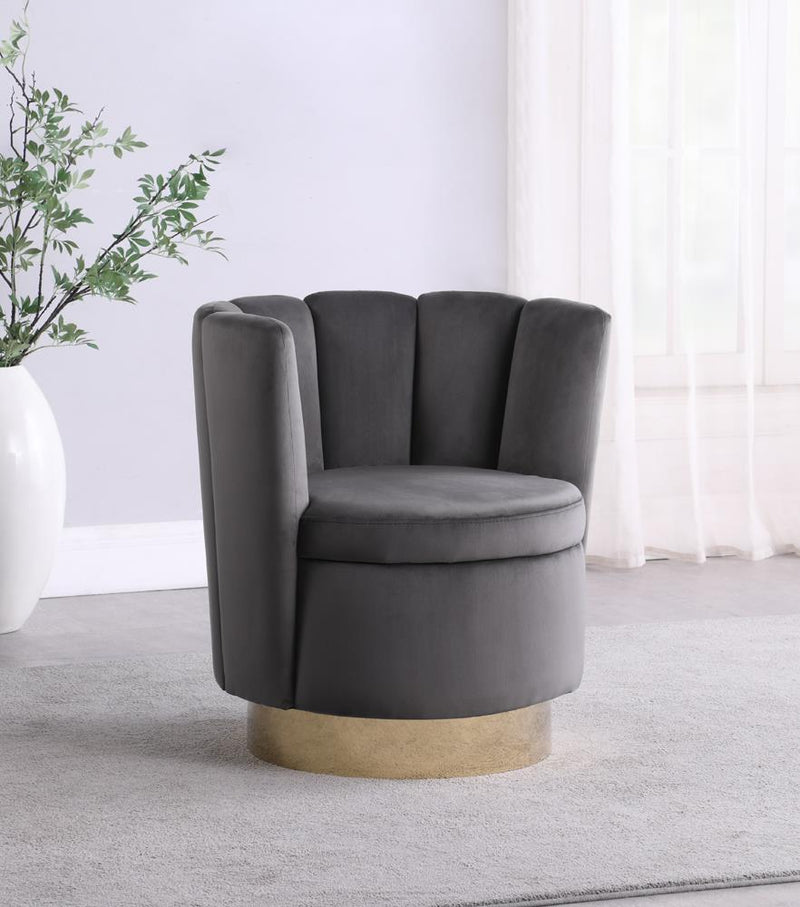Swivel Chair - Grey-Washburn's Home Furnishings