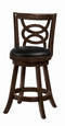 Swivel Counter Height Stools With Upholstered Seat - Brown (set Of 2)-Washburn's Home Furnishings