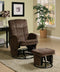 Swivel Glider Recliner With Ottoman - Brown-Washburn's Home Furnishings