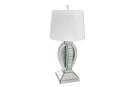 Table Lamp With Crystal Base - Pearl Silver-Washburn's Home Furnishings