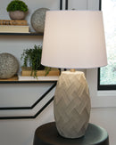 Tamner - Taupe - Poly Table Lamp (2/cn)-Washburn's Home Furnishings