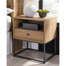 Thadamere - Light Brown - One Drawer Night Stand-Washburn's Home Furnishings