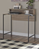Titania - Light Brown/gunmetal - Home Office Small Desk-Washburn's Home Furnishings