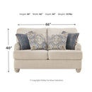 Traemore - Pearl Silver - Loveseat-Washburn's Home Furnishings