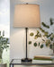 Travisburg - Clear/black - Glass Table Lamp (2/cn)-Washburn's Home Furnishings