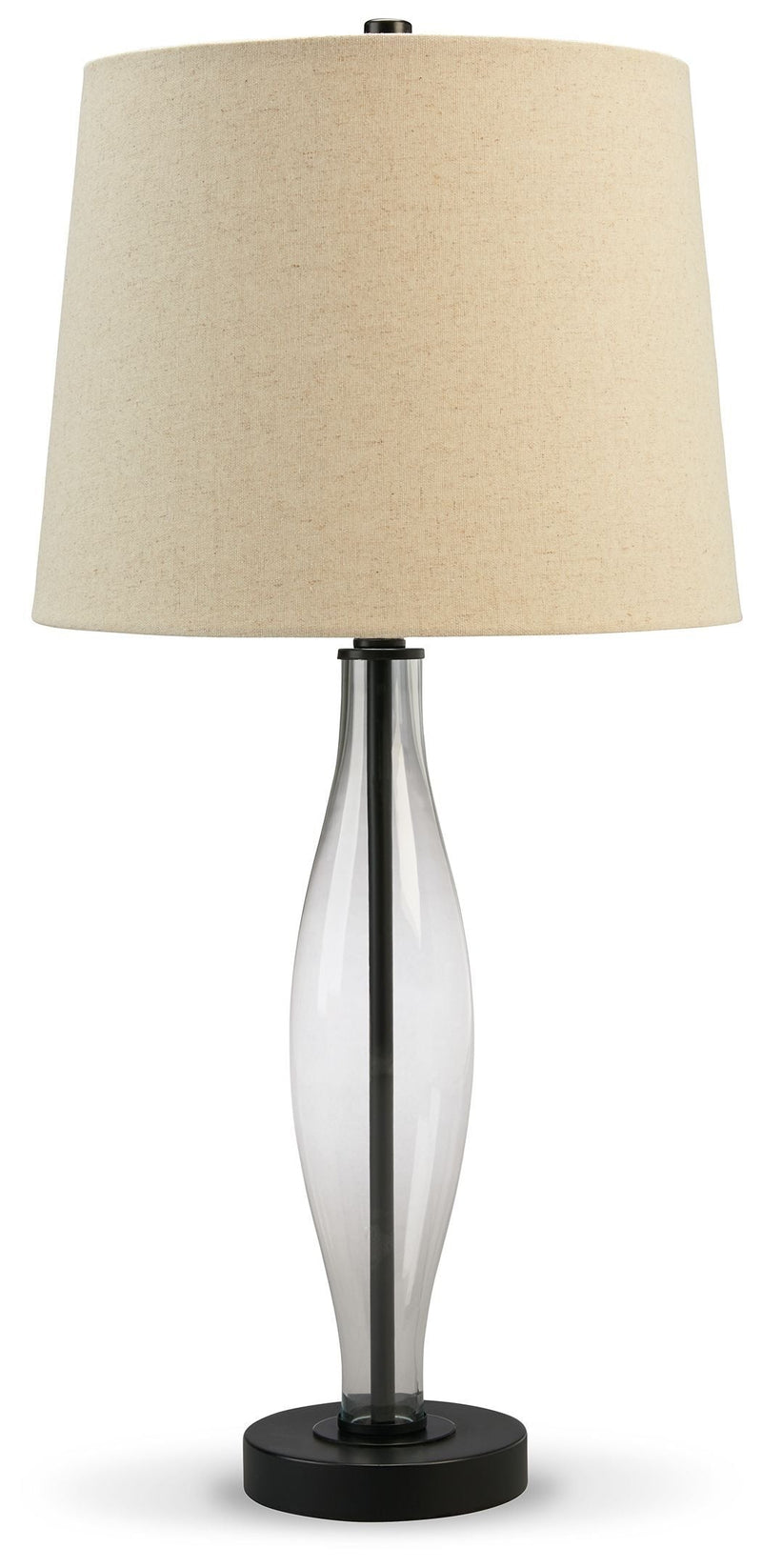 Travisburg - Clear/black - Glass Table Lamp (2/cn)-Washburn's Home Furnishings