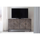 Treybrook - Distressed Gray - 4 Door Accent Cabinet-Washburn's Home Furnishings