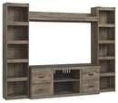 Trinell - Brown - 4 Pc. - Entertainment Center - 60" Tv Stand-Washburn's Home Furnishings