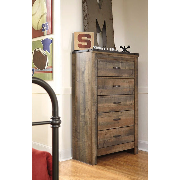 Trinell - Brown - Five Drawer Chest-Washburn's Home Furnishings