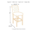 Tripton - Linen - Bar Height Bar Stool (set Of 2)-Washburn's Home Furnishings