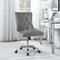 Tufted Back Office Chair - Grey And Chrome-Washburn's Home Furnishings