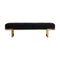 Tufted Upholstered Bench - Black And Brass-Washburn's Home Furnishings