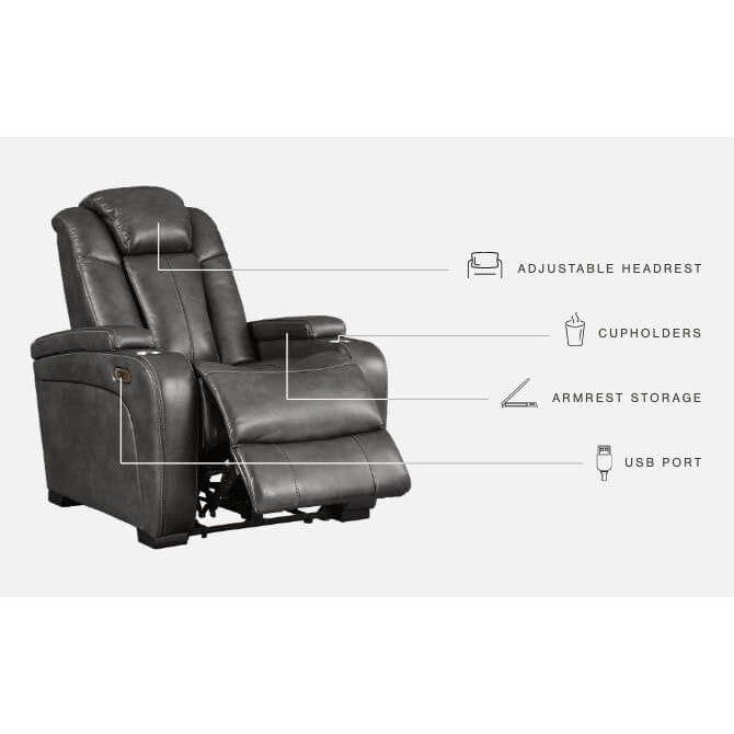 Turbulance - Quarry - Pwr Recliner/adj Headrest-Washburn's Home Furnishings