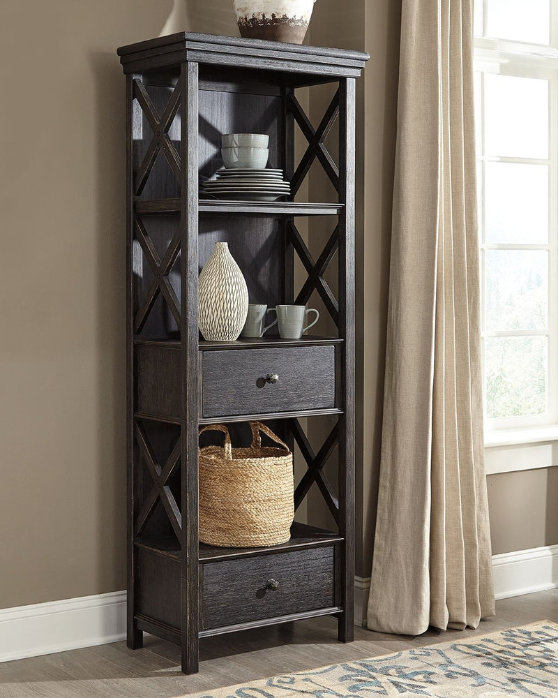 Tyler - Black/gray - Display Cabinet-Washburn's Home Furnishings