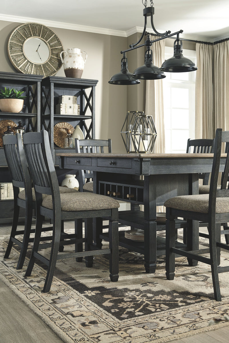 Tyler - Black/gray - Rect Dining Room Counter Table-Washburn's Home Furnishings