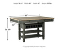Tyler - Black/gray - Rect Dining Room Counter Table-Washburn's Home Furnishings
