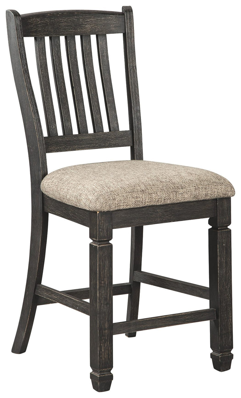 Tyler - Black/grayish Brown - Counter Height Bar Stool (set Of 2)-Washburn's Home Furnishings