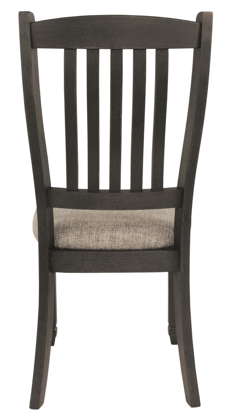 Tyler - Black/grayish Brown - Dining Uph Side Chair (2/cn) - Slatback-Washburn's Home Furnishings