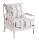 Upholstered Accent Chair With Spindle Accent - Pearl Silver-Washburn's Home Furnishings